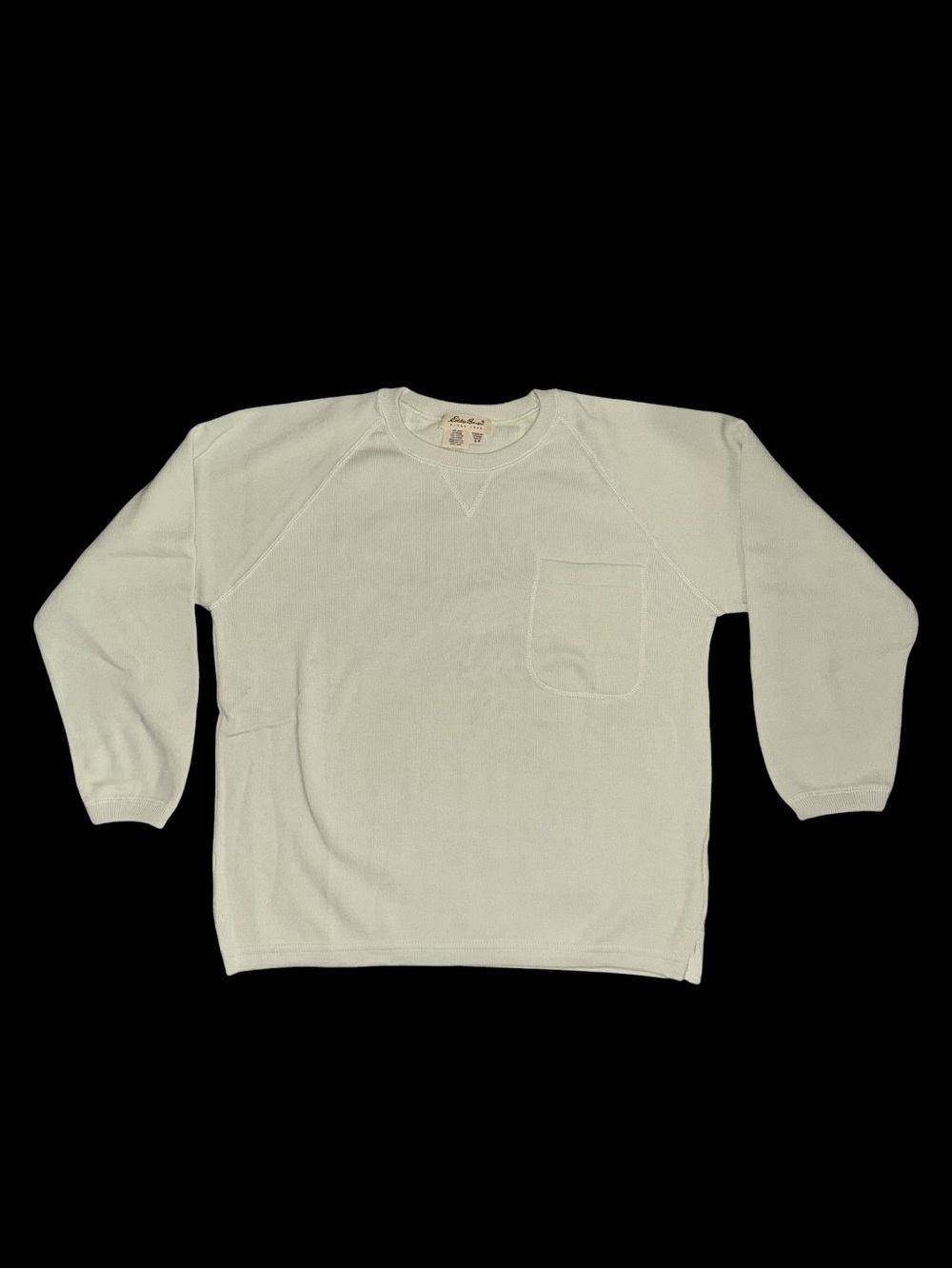 NWT Eddie Bauer boxie knit crewneck 100% cotton - Celery